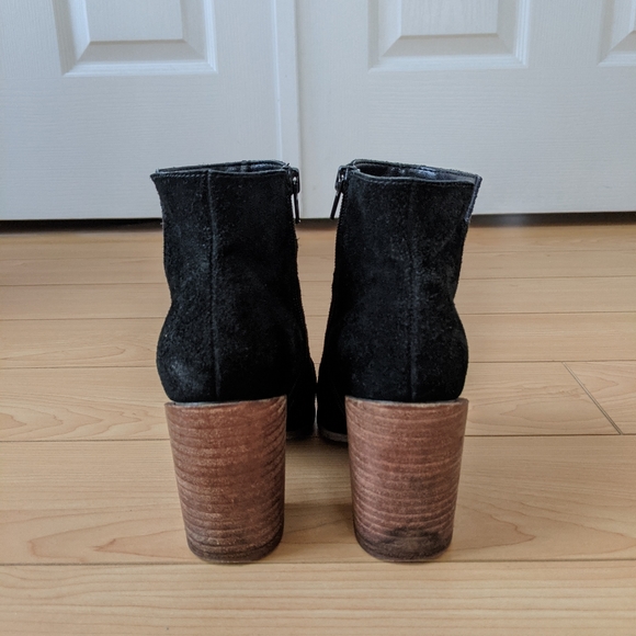 Nine West black wood block ankle boots/booties - Picture 8 of 8